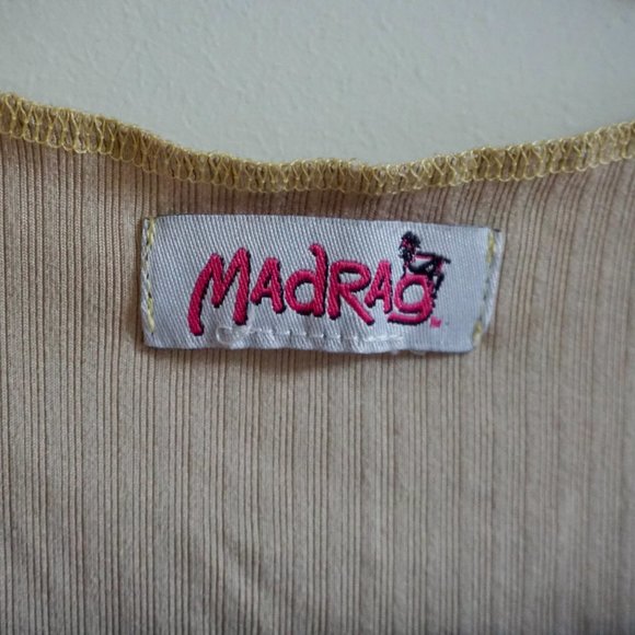 Vintage Madrag Y2K Colorblock Contrast-Seam Crop Top - Picture 2 of 7